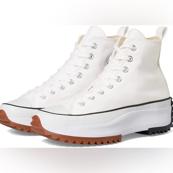 Converse Shoes - Converse White Platform Hike High-Top Sneakers
